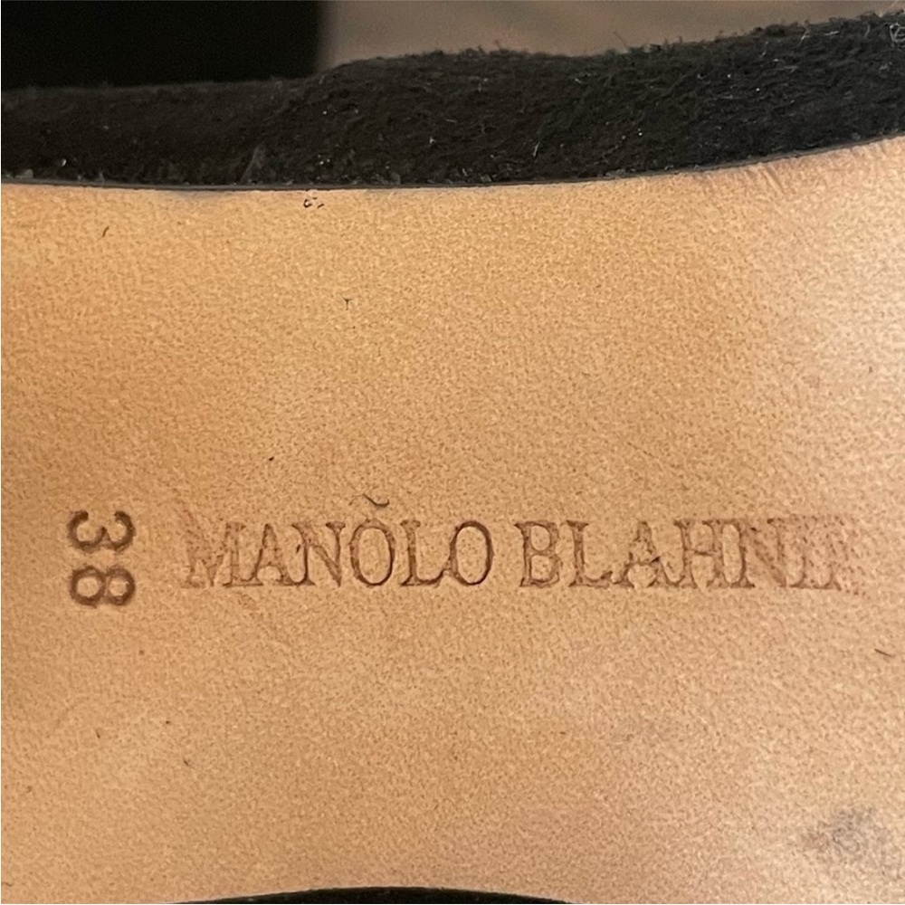 Manolo Blahnik Black Suede Knee High
Stiletto Boots Size EU 38 US 8 - Picture 8 of 16